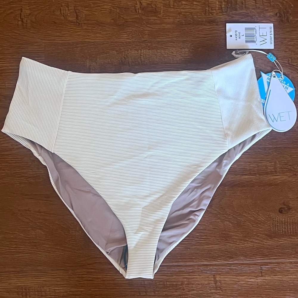 Wet Swimwear High Waist Bikini Bottom